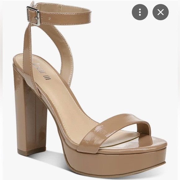 NWT Bar III Womens  Ivy Camel Sandal Block Platform Heel Heels SIZE 10M - Picture 1 of 8